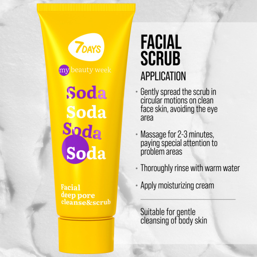 Facial deep pore cleanse & scrub SODA