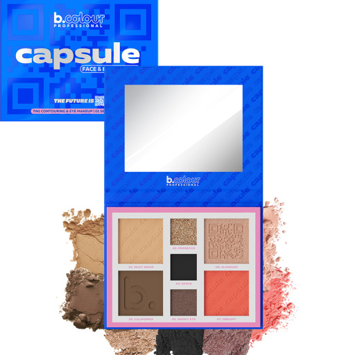 Contouring face and eyes palette / 01 Secret weapon, B.COLOUR PROFESSIONAL CAPSULE, 4*4 g , 3*1,3 g