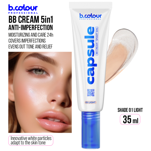 Anti-imperfection BB cream 5in1 / 01 Light, B.COLOUR PROFESSIONAL CAPSULE, 35 ml