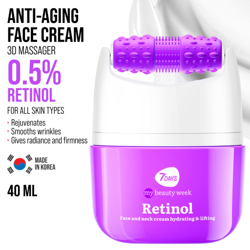 Face cream 3D massager, anti-age and lifting, Retinol