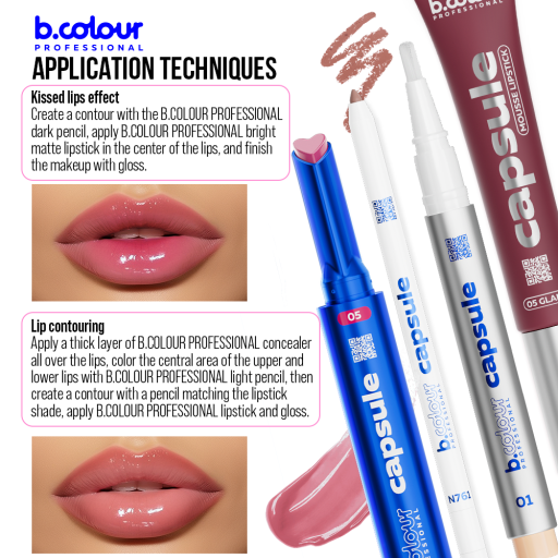 Automatic lip gloss / 05 Space girl, B.COLOUR PROFESSIONAL CAPSULE, 1,2 g