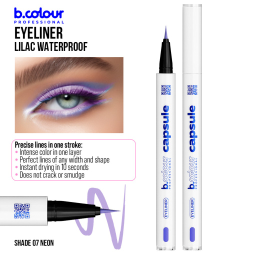 Waterproof eyeliner / 07 Neon, B.COLOUR PROFESSIONAL CAPSULE, 0,5 g