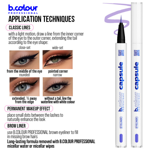 Waterproof eyeliner / 07 Neon, B.COLOUR PROFESSIONAL CAPSULE, 0,5 g