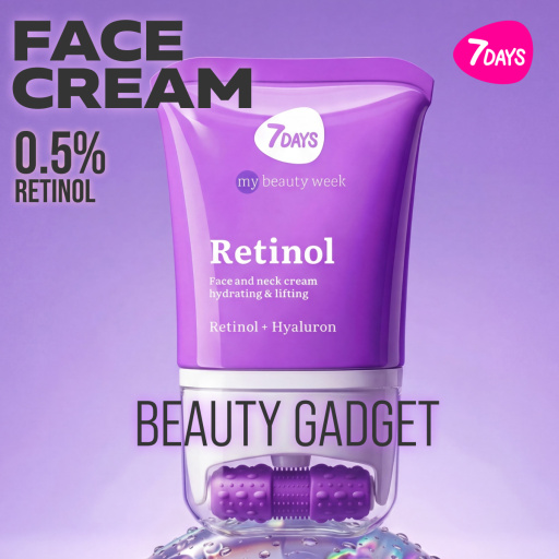 Face cream 3D massager, anti-age and lifting, Retinol & Hyaluronic Acid 80 ML