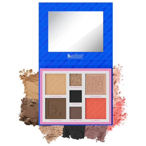 Contouring face and eyes palette / 01 Secret weapon, B.COLOUR PROFESSIONAL CAPSULE, 4*4 g , 3*1,3 g