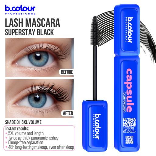 SuperStay black lash mascara / 04 Extreme volume, B.COLOUR PROFESSIONAL CAPSULE, 7,3 ml