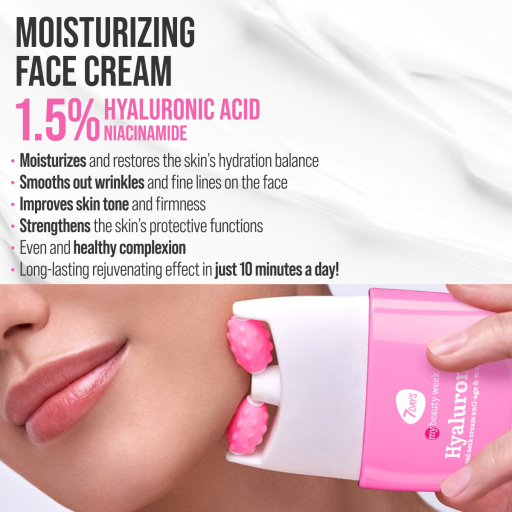 Face cream 3D massager, anti-age and moisturizing, Hyaluronic 40 ML