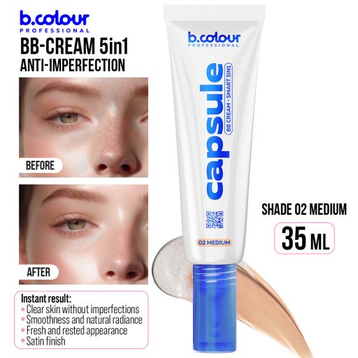 Anti-imperfection BB cream 5in1 / 02 Medium, B.COLOUR PROFESSIONAL CAPSULE, 35 ml