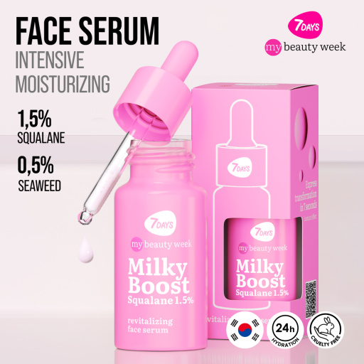 Revitalizing face serum MILKY BOOST Squalane