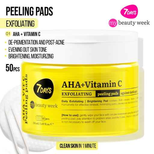  Exfoliating peeling pads for face AHA+VITAMIN C