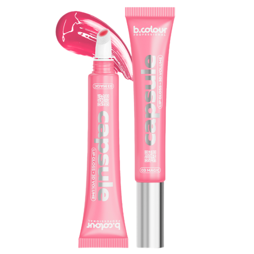 Lip gloss with 3D mirror effect / 03 Magic, B.COLOUR PROFESSIONAL CAPSULE, 12 ml