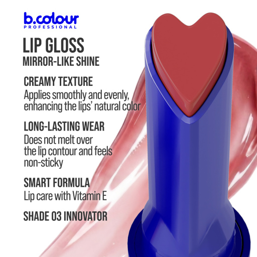 Automatic lip gloss / 03 Innovator, B.COLOUR PROFESSIONAL CAPSULE, 1,2 g