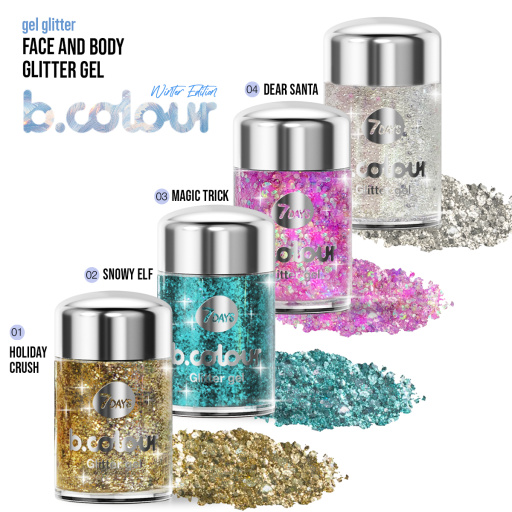 Acquistare 7DAYS - *Winter Edition* - Gel glitter per viso e corpo - 01:  Holiday crush