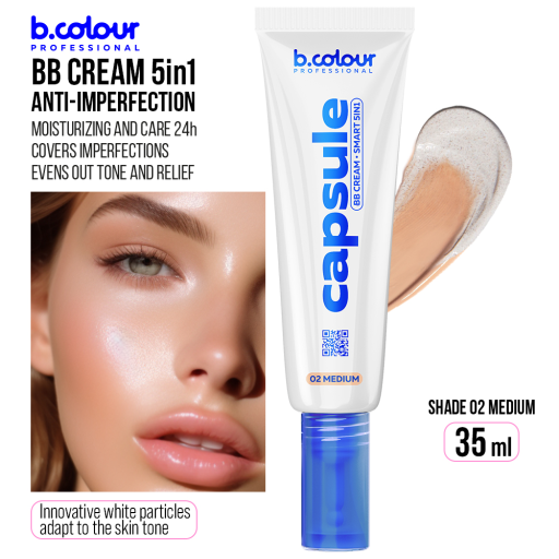 Anti-imperfection BB cream 5in1 / 02 Medium, B.COLOUR PROFESSIONAL CAPSULE, 35 ml