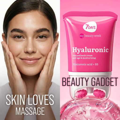 Face cream 3D massager, anti-age and moisturizing, Hyaluronic 80 ML