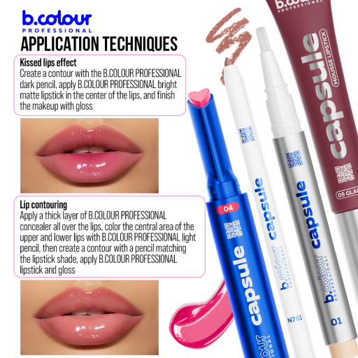 Automatic lip gloss / 04 Raver, B.COLOUR PROFESSIONAL CAPSULE, 1,2 g