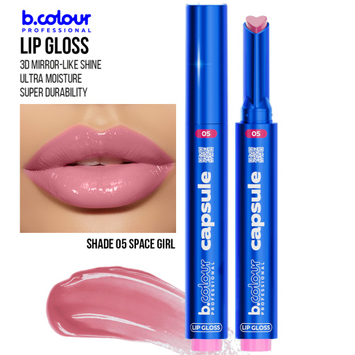 Automatic lip gloss / 05 Space girl, B.COLOUR PROFESSIONAL CAPSULE, 1,2 g