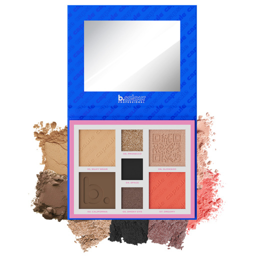 Contouring face and eyes palette / 01 Secret weapon, B.COLOUR PROFESSIONAL CAPSULE, 4*4 g , 3*1,3 g